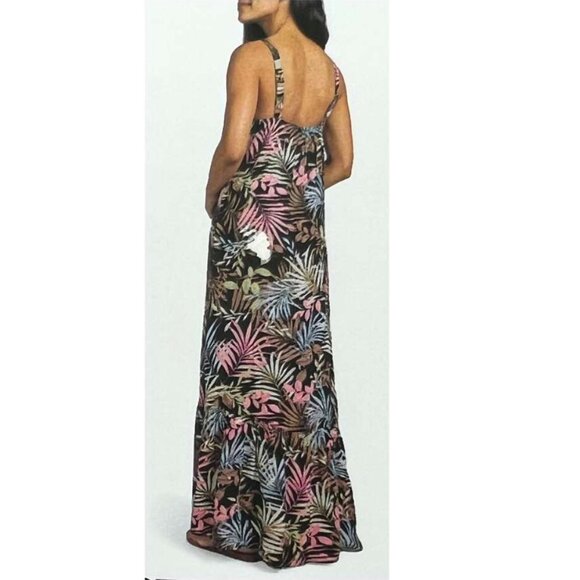 Hurley | Women's Ruffle Hem Maxi Dress | Black | Various Sizes - Picture 4 of 4